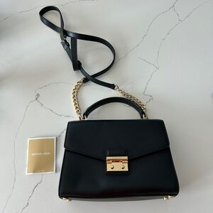 Michael Kors Black Leather Flap Bag